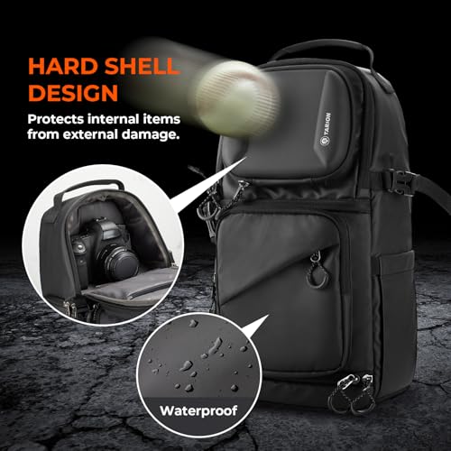 TARION Camera Backpack Sling Bag - 9L Compact Camera Bag 2-in-1 Waterproof Crossbody Sling Bag with Side Access & Dual Strap & Raincover for Photographers (TR-S) - color: 2-in-1 Sling Bag Black, size: Large