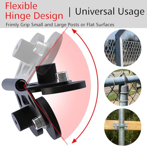 Magnetic Cell Phone Fence Mount for Universal Compatibility with Mevo Start, iPhone, GoPro & Action Cameras, Adjustable Arm with 360 Movement, Secure Magnetic Grip (Black) - color: Black
