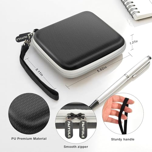Case for SanDisk Extreme Portable SSD & Extreme PRO, Hard Shell Protective Storage Bag with Carabiner, Fits 1TB 2TB 4TB 8TB External Solid State Drive (Grey, for 2 Hard Drives)