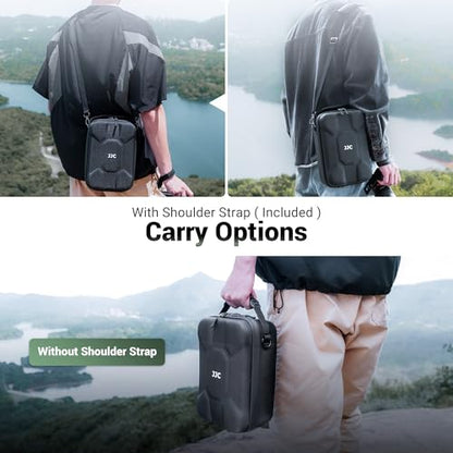 JJC Hard Camera Case for Canon EOS Rebel T7 R5 R6 Mark III II R8 Sony A7 V A7 IV A7 III A7R V Nikon Z5 Z6 II Z7 II Z8 with Lenses, Waterproof Camera Carrying Case with Two Drivers & Shoulder Strap