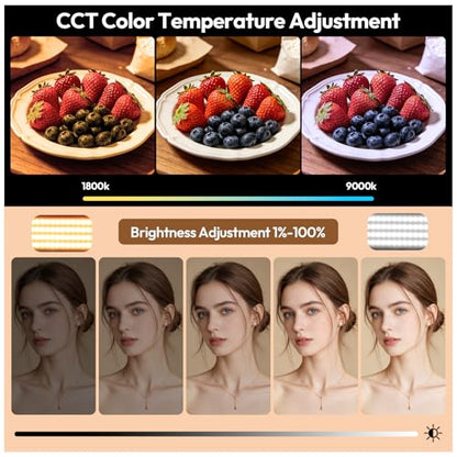 ULANZI K20 RGB Video Light, 20W LED Camera Light Panel for Photography, 1800-9000K CRI95+ 20 Effects, 3300mAh Rechargeable Portable Photo Video Lighting for DSLR Sony Canon Nikon Fuji Vlogging TikTok
