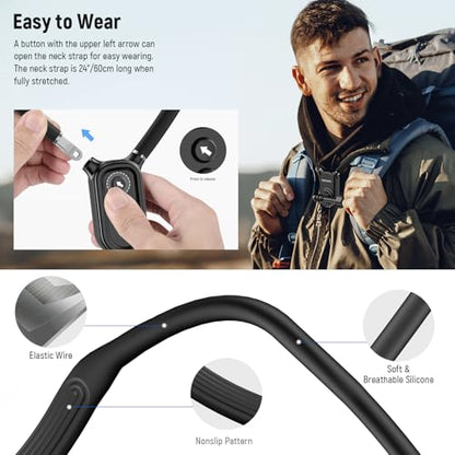 NEEWER Magnetic Neck Mount with Pocket 3 Cage, Flexible Quick Release Action Camera Neck Holder Compatible with Hero 13 12 11 Max DJI Action 5 Pro Insta360 Osmo Pocket 3 Accessory for POV, GP39 - style: GP39