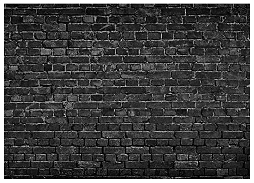 AIIKES 7x5FT Black Brick Wall Photography Backdrop Vintage Theme Stone Brick Design Photography Background Baby Birthday Party Decoration Photo Booth Studio Props 11-501 - size: 7x5ft