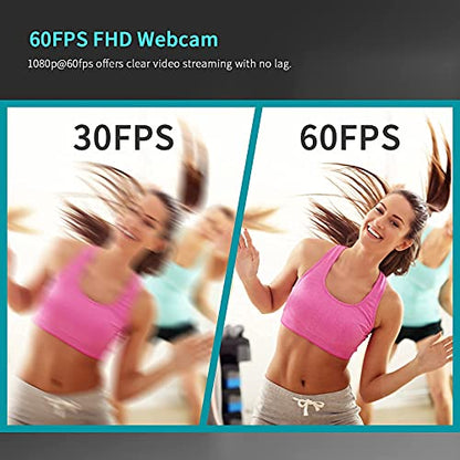 NexiGo N620E Webcam with Light, 1080P 60FPS AutoFocus, ePTZ 2X Digital Zoom, Plug and Play, [Software Included], FHD Streaming Web Camera, Dual Stereo Mics, for Zoom Skype Teams, PC Mac Laptop Desktop - style: Webcam with Light