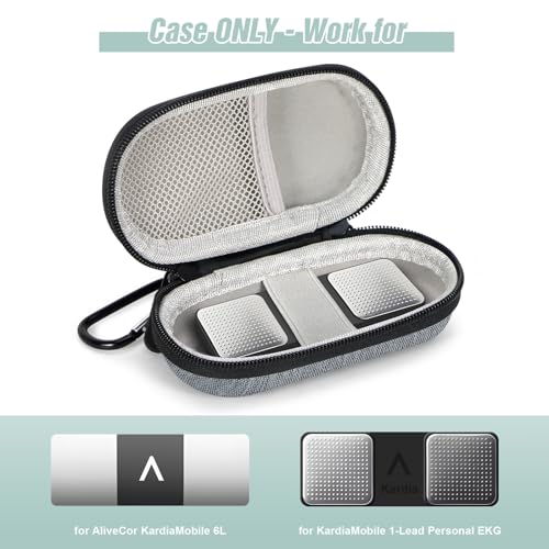 Light-Grey Small Carrying Case for Wired Earbuds, Kardiamobile EKG Monitor 6L/ 1L, Earphones, Cable - Mini Cute Case Zipper Pouch for Wireless Earbuds, Galaxy Buds, Jlab Ear Buds, Earpods, Airpods - color: Light-Grey