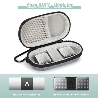 Light-Grey Small Carrying Case for Wired Earbuds, Kardiamobile EKG Monitor 6L/ 1L, Earphones, Cable - Mini Cute Case Zipper Pouch for Wireless Earbuds, Galaxy Buds, Jlab Ear Buds, Earpods, Airpods - color: Light-Grey