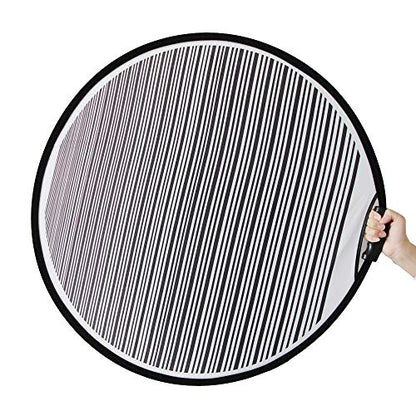 WJSKDQ 80cm Circular Striped Flexible Foldable PDR Lined Light Reflector Board Dent Panel Portable Designed Pdr Light Board Led for Car Vehicle Door Scratch and Hail Damages Necessary Pdr Light Tools