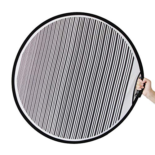 WJSKDQ 80cm Circular Striped Flexible Foldable PDR Lined Light Reflector Board Dent Panel Portable Designed Pdr Light Board Led for Car Vehicle Door Scratch and Hail Damages Necessary Pdr Light Tools