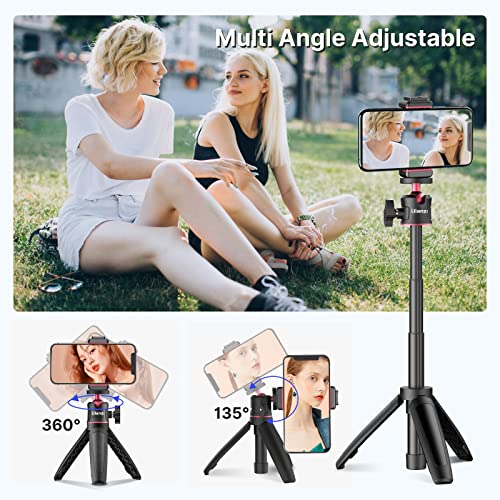ULANZI MT-08 Extension Pole Tripod, Mini Selfie Stick Stand Handle Grip for Luna Pocket 3 4 Xtra Muse iPhone Pro Max Smartphone Canon G7X Mark III Sony ZV-1 RX100 VII A6400 A6600 Cams Vlogging - color: Black
