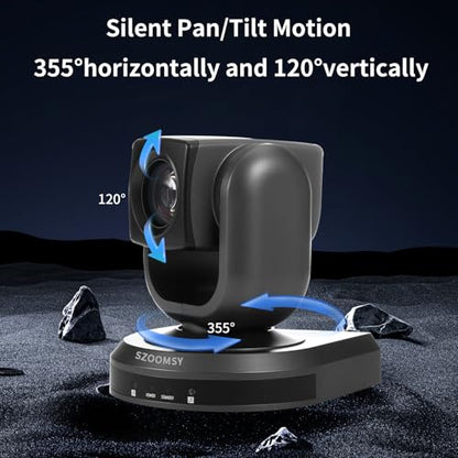PTZ Camera with 20X Optical Zoom Full HD 1080P60fps HDMI Camera for Conference Rooms, Church Events, Streaming & Video Calls | Compatible with Zoom, Skype, OBS | Easy Setup - style: 20X 1080P HDMI/USB3.0