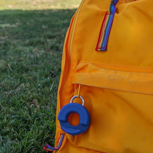 GoDonut Mini – Portable Keychain Cell Phone Stand & Holder – Desk Accessory Perfect for Travel, Office & Nightstand – Compatible with iPad mini and Smartphones - Blue - color: Blue