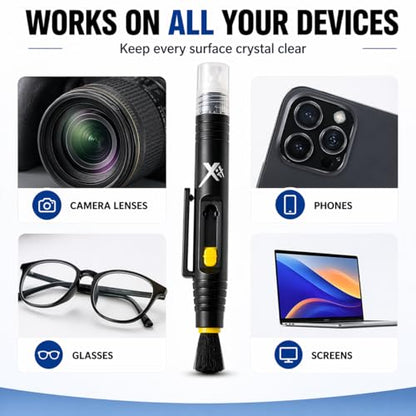 3 Pack Camera Lens Cleaning Pen Kit – Lens Brush Cleaner for DSLR, Phone, Glasses, Screen Cleaning Tool - size: Pen Kit