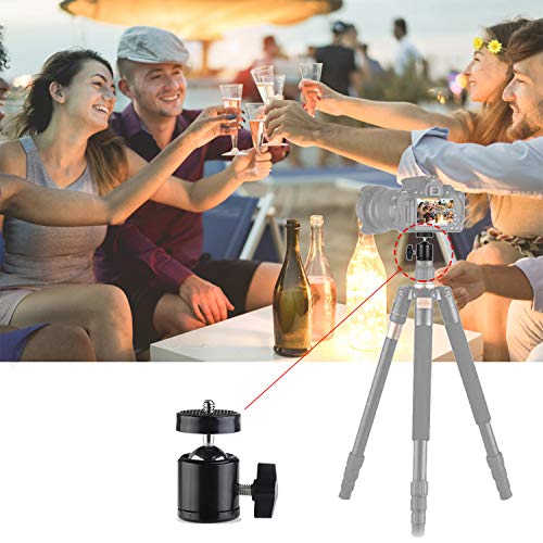 Universal 1/4" Swivel Mini Ball Head Screw Tripod Mount（4 Pack）, EszkozTA 360 Degree Rotating Mount Base Adapter for DSLR Cameras HTC Vive Tripods Monopods Camcorder Light Stand…