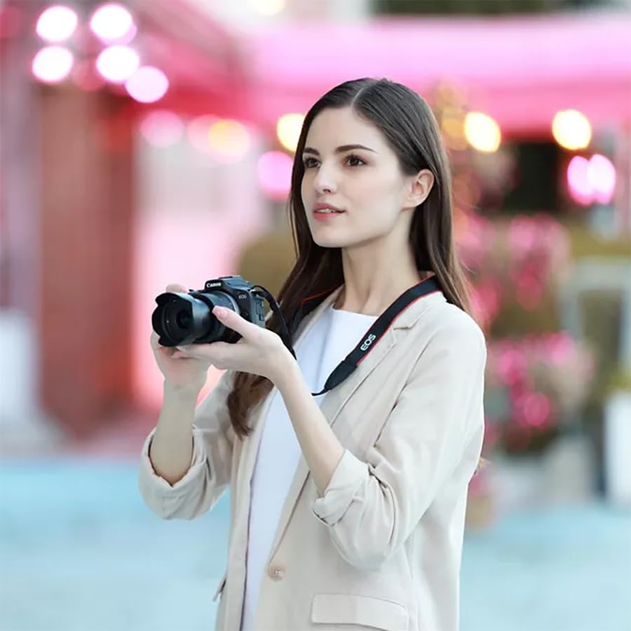 Canon EOS R100 Mirrorless Camera Body w/ 2 Lens Kit RF-S 18-45mm is STM and RF-S 55-210mm is STM 6052C022 Bundle w/Deco Gear Bag + 2X Battery + 2X 64GB Memory Cards + Photography Pro Kit & More - color: Midnight