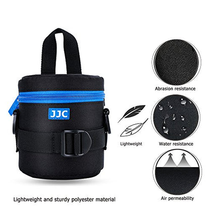 JJC Deluxe Lens Case Pouch Bag for Canon EF-S 18-55mm/EF 50mm f1.8/RF-S 18-150mm, Nikon AF-S 18-55mm/AF-P 18-55mm/AF-S 50mm f1.8, Fujifilm XC 16-50mm/XF 18-55mm & More Lens Below 2.95" x 3.93"(D x L) - size: S Size