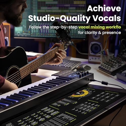 Mixing & Mastering Cheat Sheet Mousepad – 35×25cm (13.8"x9.8") & 80×30cm (31.5"x11.8") – Studio Desk Mat for Music Producers, DJs & Engineers – LED Version Available - size: XXL No Led (800x300mm)