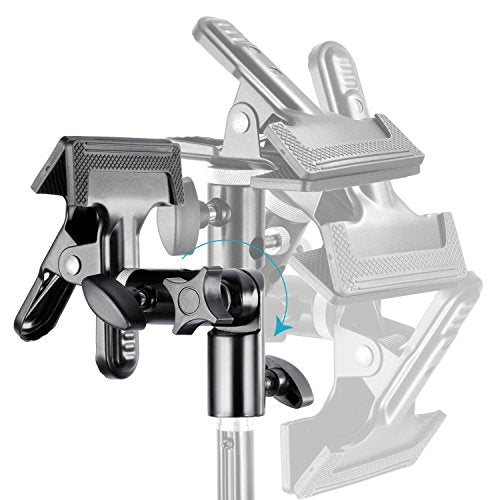 Neewer 2 PCS Photo Studio Heavy Duty Metal Clamp Holder with 5/8" Light Stand Attachment for Reflector - style: CL-02 (2 Pack)