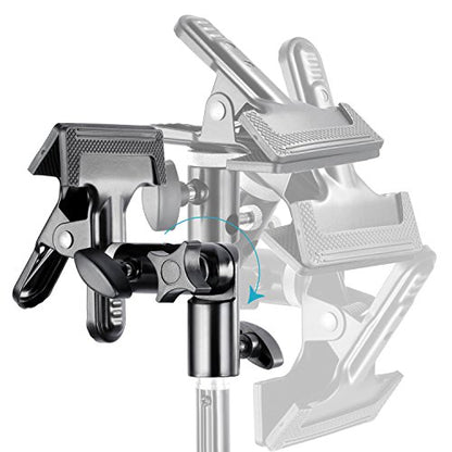 Neewer 2 PCS Photo Studio Heavy Duty Metal Clamp Holder with 5/8" Light Stand Attachment for Reflector - style: CL-02 (2 Pack)