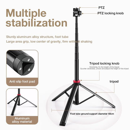 80'' Webcam-Tripod Floor-Stand for Logitech Brio-101 100 / Brio 301 300 / C920x / MX Brio 4K / C922x / C925e / Brio 500 / Brio 4K Webcams