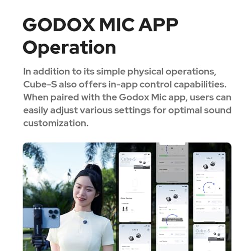 Godox Cube-SC kit1 2.4G Wireless Lavalier Microphone for iPhone15 and Android USB C Lapel Microphone Wireless,Hi-Fi Audio,1000FT Range,Noise Cancellation,30H Battery for Streaming Video Recording - size: CUBE-SC-Kit1