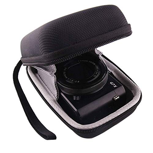 Hard EVA Travel Case for Canon PowerShot SX720 SX620 SX730 SX740 G7X G7X Mark III G7X Mark II Digital Camera (black) - color: black