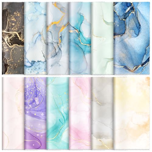 Copkim 24 Pcs Marble Eyeglasses Cleaning Cloths Microfiber Lens Cleaning Cloths Soft Reusable Glasses Tools for Eyeglasses Camera Lens Cell Phone Screen Glasses 6 x 6 Inches
