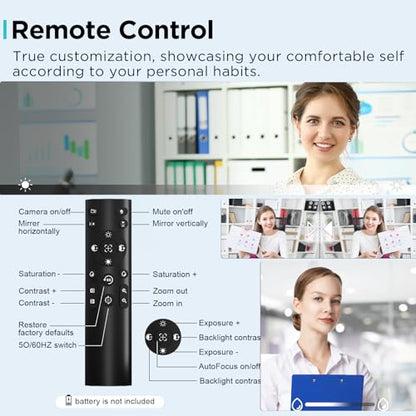 4K Webcam - 1/2.55" Sensor, Dual Autofocus, Digital Microphone, Metal Unibody Sculpted Mini Web Cam for Laptop/PC/Mac, Plug & Play, Privacy Cover, Remote, Streaming Camera for Live Meeting (Black)