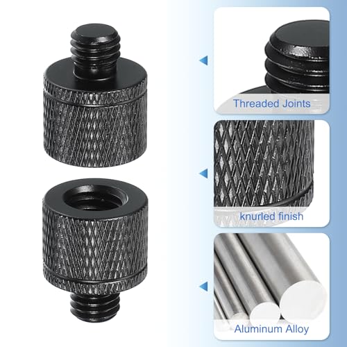 PATIKIL Tripod Screw Adapter 3/8" Female to M8 Male, 4 Pcs Tripod Nut Connectors Camera Mount Screw Camera Double Head Converter for Microphone Holder Magic Arms Accessories, 20 mm - size: 3/8" Female to M8 Male,20 mm