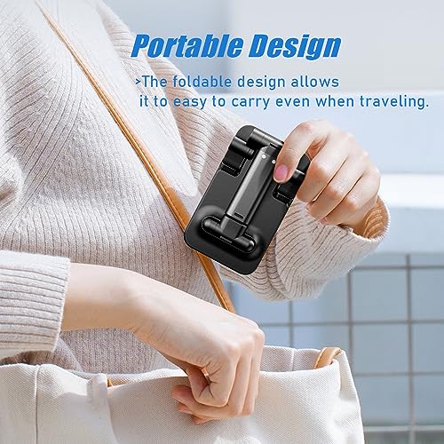 Phone Stand for Desk, Cell Phone Holder Cute Smart Cellphone Stand Foldable Stands Compatible with Under 8" Devices, Office Accessories, Pink - color: E-Green