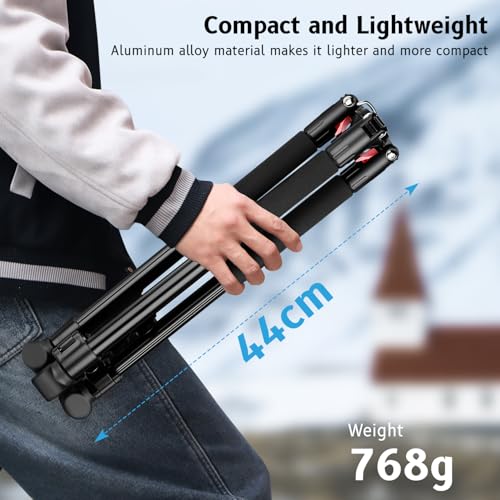 VICTIV Photography Light Stand, 6.56ft/200cm Adjustable Tripod Stand w Head | Compact Lighting Tripod Stand, Compatible with Ring Light, LED Video Lights, Softbox, Webcams, Strobe Light, Digital Camera
