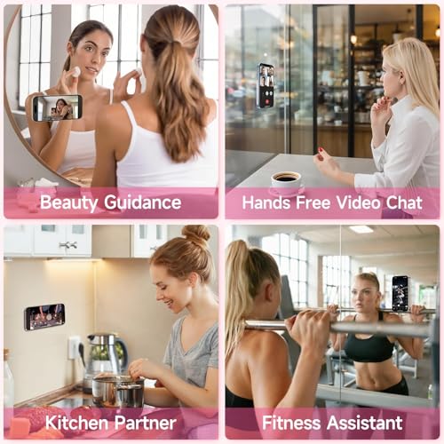 Yojaro Silicone Suction Cup Phone Case Mount Double Sided, Phone Accessories Hands-Free Strong Grip Holder for Selfies and Videos (Black Glitter) - color: Black Glitter