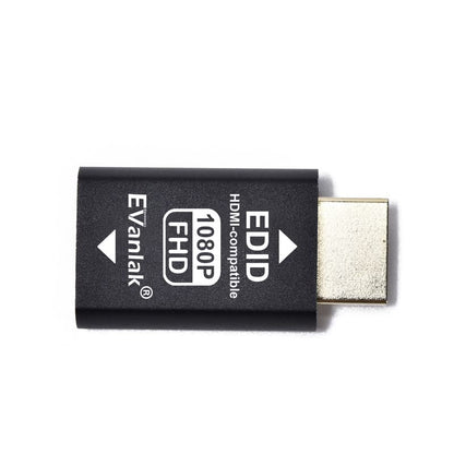 EVanlak Hdmi Edid Emulator Passthrough 3rd Generrtion Premium Aluminum Eliminated Emulator Adapter Work with Mac Thunderbolt to HDMI Switches/Extender/AV Receiver/Video Splitters-1920X1080@59hz - color: HDMI EDID 1080-1P