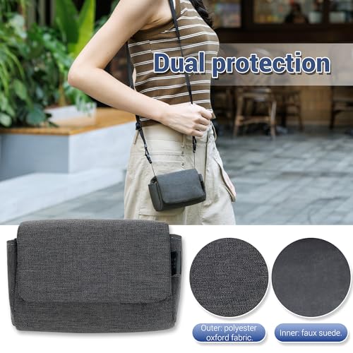Compact Digital Camera Case Pouch for Canon G7 X G7X Mark III II Ricoh GR IV GR4 HDF Monochrome GR III GR IIIX Sony ZV-1F RX100 VII VA VI V IV III Lumix ZS99 Camera DB-120 Bag with Magnetic Closure
