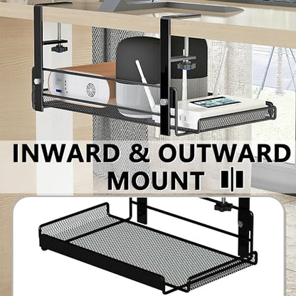 Under Desk Cable Management Tray Cord Wire Shelf Organizer (Large) - size: Large