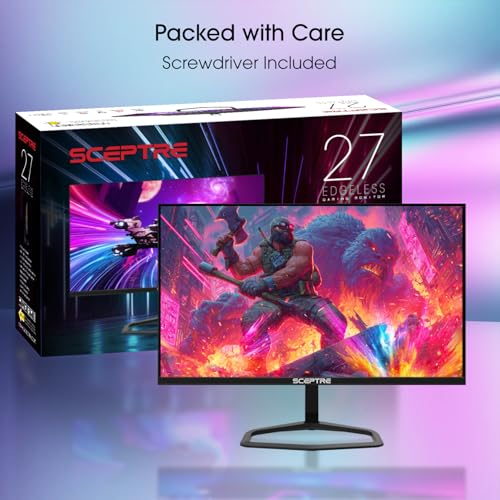 New! Sceptre 27 inch 240Hz Gaming Monitor AMD FreeSync Premium HDMI x2 DisplayPort x2 1ms100% sRGB Build-in Speakers Machine Black 2026 (E275B-FWD240 Series) - style: 2026 27" 240Hz