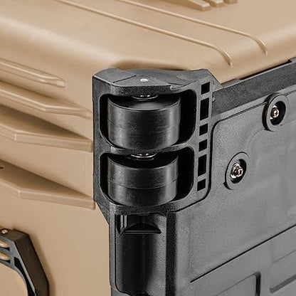 Eylar 31.5" X-Large Protective Roller Hard Case for Cameras, Drones, Tools, and AV Equipment with IP67 Waterproof, Shock Resistant, and Customizable Foam Inserts (Tan FDE) - color: Tan