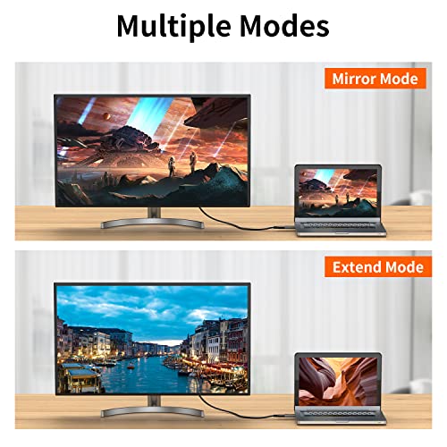 IIABC Displayport to HDMI Adapter 4K 24K Gold Plated Displayport DP to HDMI Female Converter，Uni-Directional Display Port to HDMI Converter Compatible for Lenovo, HP, Dell &More- Grey - size: 1-Pack