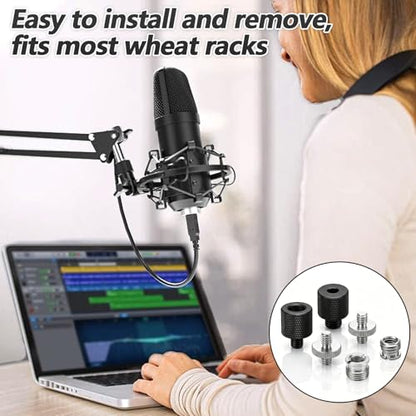 6 PCS 1/4 to 3/8 Adapter Tripod Screw Adapter, Tripod Accessories Camera Screw Adapter Adapter Thread for Mount Tripod Mic Stand Microphone Stand