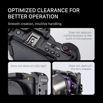 Tilta Camera Cage Pro Kit Compatible with Nikon ZR | Modular | Xeno Top Handle, Xeno Side Handle | ARCA 15mm LWS Baseplate | Cable Clamp, Cold Shoe | 1/4"-20 and 3/8"-16 Mounting Points | Black - size: Pro Kit