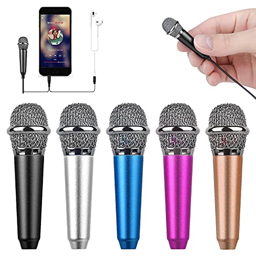 Mini Portable Vocal/Instrument Microphone for Voice Video Recording Singing,Vlogging, Podcasting, Tiny Microphone for iPhone Android Phone Computer Latop Notebook Tablet iPad(Black) - color: Black
