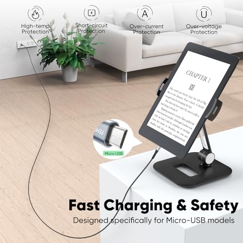 FEMORO Micro USB Cable 15Ft, Extra Long MicroUSB Fast Charging Cord & Data Transfer Braided for PS4 Xbox Controller WyzeCam v1-3 Old Android Phones Kindles Raspberry Pi 3 - size: 15 Feet