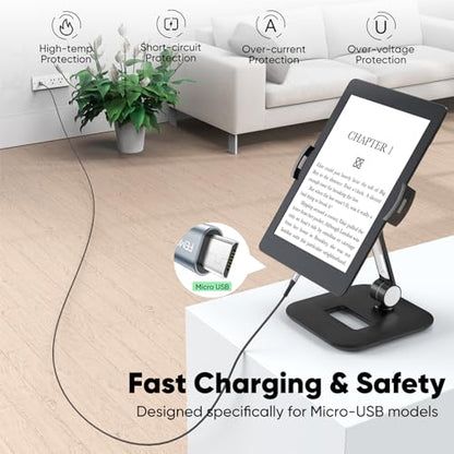 FEMORO Micro USB Cable 15Ft, Extra Long MicroUSB Fast Charging Cord & Data Transfer Braided for PS4 Xbox Controller WyzeCam v1-3 Old Android Phones Kindles Raspberry Pi 3 - size: 15 Feet