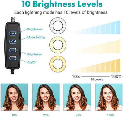 Kiyo V2 X Webcam Ring Light Wall Holder,10'' Streaming Light with Wall Folding Mount Compatible with Razer Kiyo V2 X,Kiyo V2,Kiyo pro Ultra 4K,Kiyo X Webcams