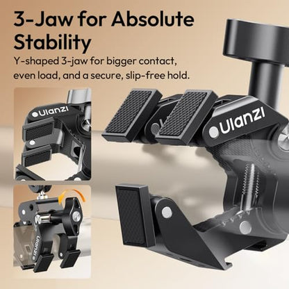 ULANZI CO78 22" Magic Arm with Super Clamp Desk C Clamp, 1kg Load Articulating Arm, Overhead Phone Mount Holder for Compact Camera, Action Camera, Small Video Light, Cell Phone,Monitors