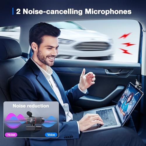 EMEET C960 4K Webcam with Tripod, 4K UHD Sony Sensor, 3 Adjustable Height Mini Tripod w/Privacy Cover, PDAF Auto Focus, Dual Noise-Cancelling Mics, Auto Light Correction, Perfect for Online Meetings - style: 4K Tripod