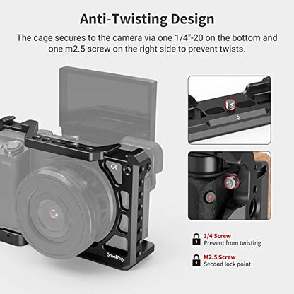 SMALLRIG Camera A6400 A6100 Cage for Sony A6400 A6100 Camera - CCS2310 | Multiple mounting interfaces for accessories