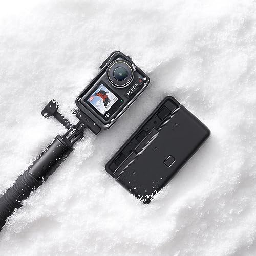DJI Osmo Action 4 Adventure Combo, 4K/120fps Action Camera | Waterproof, 1/1.3-Inch Sensor, 10-bit & D-Log M, 155° Ultra-Wide FOV, Over 7.5 h With 3 Extra Batteries for Vlogging - style: Adventure Combo