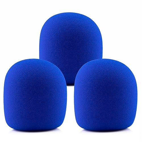 LEFXMOPHY SM58 Windscreen for Shure SM58 SM48 BETA 58A Microphone Pop filter Replacment Mic Cover 3-Pack Blue Wind Screen Case - color: Blue