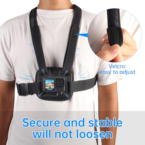 Suptig Phone Chest Mount Phone Harness Strap Holder Compatible for iPhone, Samsung, Gopro, DJI Action, Cell Phones Action Cameras POV/VLOG
