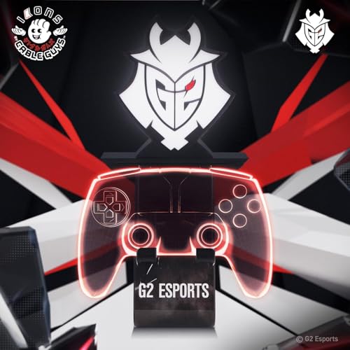Exquisite Gaming: Light Up Ikon - G2 Esports Samurai - LED Cable Guys, R.E.S.T System Charging Phone & Device Stand, Includes 4' Type C Cable
